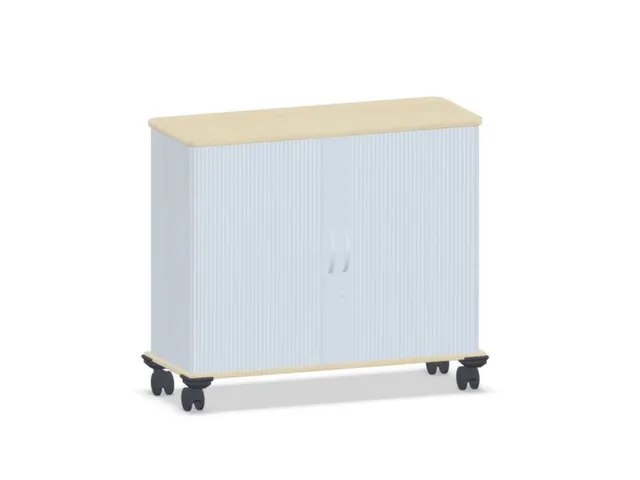 Armoire À Rideaux Transversaux,Finition Corps Érable