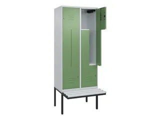 Z-garderobekast,HxBxD 2120x800x815mm,4vak,vak B 400mm,cil.-slot - 2