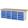 werkbank,HxBxD 890x2500x900mm,beukblad,draagverm. 750kg,4containers