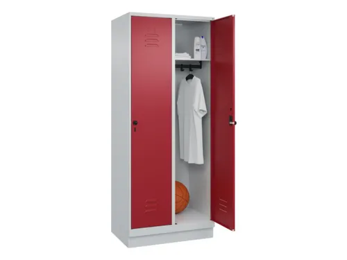 locker,HxBxD 1950x800x500mm,2vak,vak B 400mm,draaigrendel,sokkel
