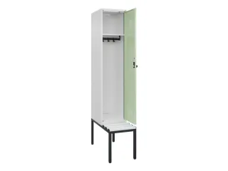 locker met bank,HxBxD 2120x400x815mm,1vak,vak B 400mm,draaigrendel - 1