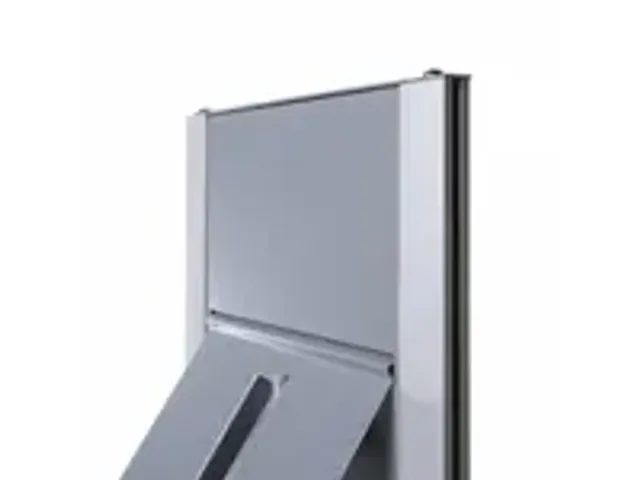 OUTLET Totem porte-brochures argent avec étagères en métal
