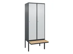 locker met bank,HxBxD 2120x800x815mm,2vak,vak B 400mm,cil.-slot