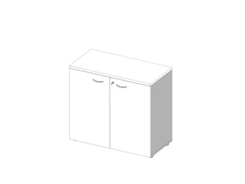 Kantoorkast Romp Aluminium Front Wit bxdxh 900x450x815mm