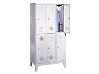 Garderobekast 1850x900x500mm 3x2 Vakken Cilinderslot Ral7035