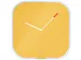 Wandklok Leitz Cosy geel glas