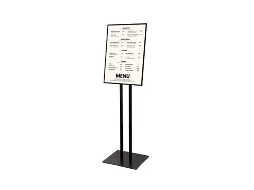 Verlicht Menustandaard LED Slide In A2 Zwart