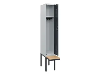 locker met bank,HxBxD 1950x300x815mm,1vak,vak B 300mm,cilinderslot - 1