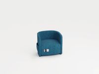 fauteuil 1-zits stof blauw HxBxD 760x860x760mm stekkerdoos 2xUSB