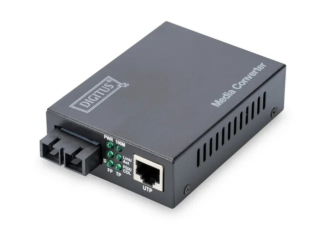 Fast Ethernet-mediaconverter, RJ45 / SC