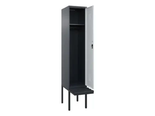 locker met bank,HxBxD 2120x400x815mm,1vak,vak B 400mm,cilinderslot
