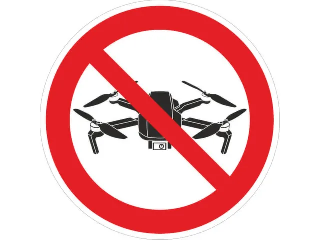 panneau d'interdiction Drones interdits alu gaufré laqué