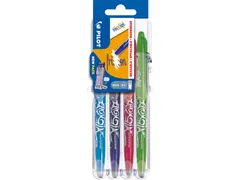 Rollerpen Pilot Frixion Ball 0.7 Set2Go 4 st Blauw Roze Violet Groen
