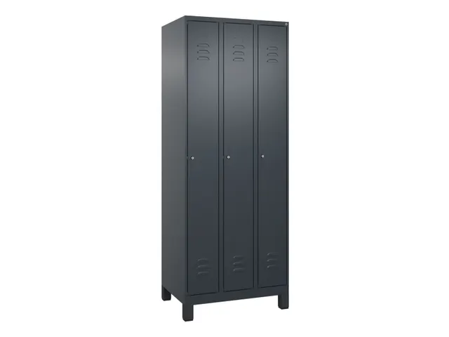 locker,HxBxD 1950x750x500mm,3vak,vak B 250mm,cil.-slot,voeten