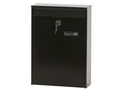 muurbrievenbus,metaal,bruin,HxBxD 397x284x104mm,inworp/uitname voor