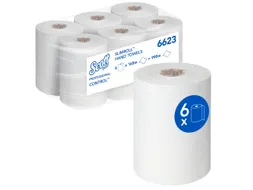 Handdoekrol Scott Slimroll 1-laags 165m wit 6623