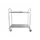 RVS Serveerwagen Draagverm. 100kg 2 Etages Laadvl. LxB 820x500mm