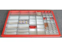 Inzetbakjes Diepteverdelers H 58mm Laden B 1023mm 48 Vakken Verzinkt