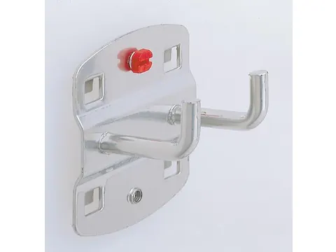 dubbele haak,v. perfoplaat,L 50mm,einde loodrecht,RAL7016