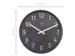 Grote wandklok - 50cm- Stille klok - Walnoot - zwart - NeXtime "Precio