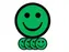 Magneet smiley 75mm emotie blij groen 5 stuks