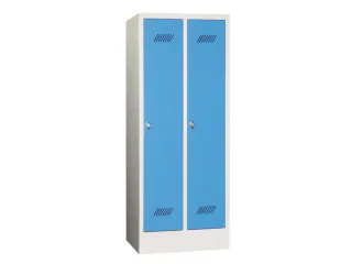 lockerkast v. kinderen,HxBxD 1600x630x500mm,2vak,RAL7035,front RAL5012 - 2