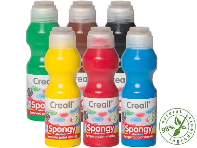 Creall Spongy Grote acrylverf stempelstiften 6 stuks 70ml assorti