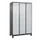 Z-garderobekast,HxBxD 1950x1200x500mm,vak B 200/400mm,cil.-slot,voeten