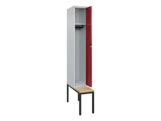 locker met bank,HxBxD 2120x300x815mm,1vak,vak B 300mm,cil.-slot - 2