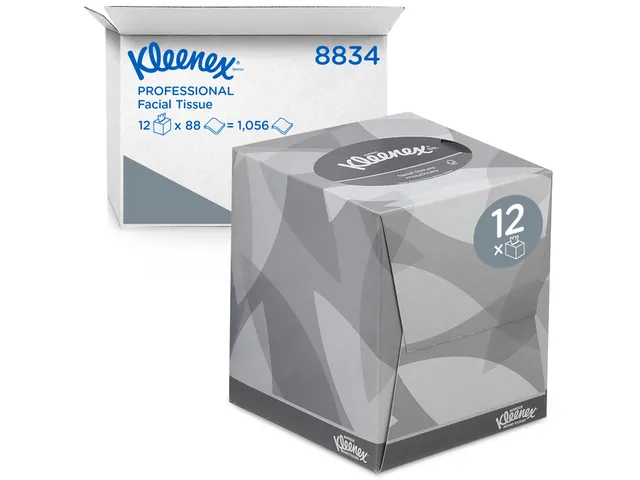 Mouchoir papier KC Kleenex 8834 Cube 2 épaisseurs blanc