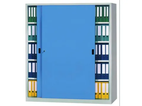 schuifdeurkast,HxBxD 1950x2000x400mm,RAL7035,front RAL3000