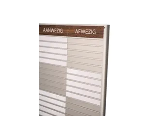 Menoor In-Uit bord 60 namen Aluminium Aanwezig/Afwezig donker Houtlook - 3