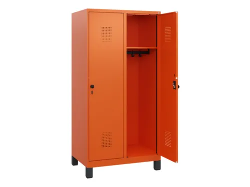 schoollocker,HxBxD 1630x800x500mm,2vak,vak B 400mm,draaigrendel,voeten