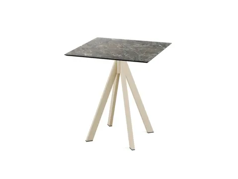 bistrotafel,HxBxD 730x700x700mm,rechthoekig,4voeten zandkleuren