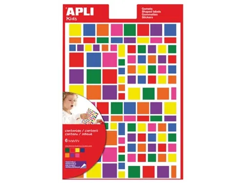 Verwijderbare Stickers Vierkant 756 Stuks Assorti