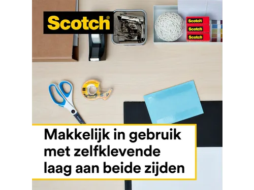 Plakband Scotch Magic 665 19mmx33m dubbelzijdig