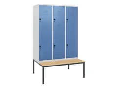 Dubbeldekse dekenkist,HxBxD 1950x1200x815mm,3x2vak.,vak B 400mm