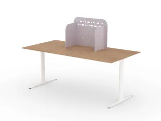 Akoestisch PET-vilt scheidingsscherm S 70x35cm lichtgrijs - 2
