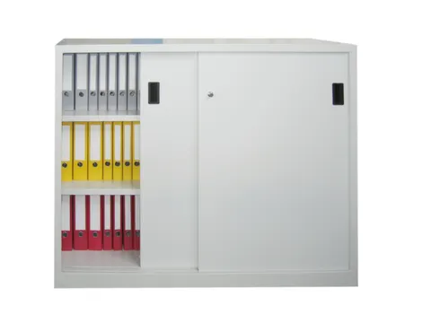 schuifdeurkast,HxBxD 1200x1500x600mm,RAL7035,front RAL6011