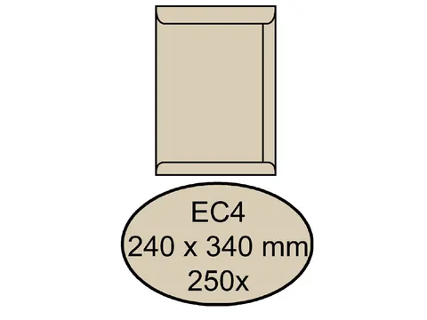 Envelop Quantore Akte Ec4 240X340Mm 120Gr Cremekraft Gegomd