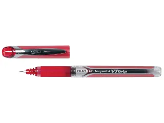 Rollerpen Pilot Hi-Tecpoint V7 Grip 0.7mm Medium punt Rood - 1