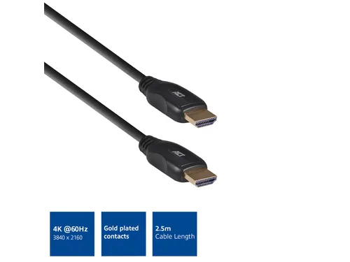 Kabel ACT HDMI High Speed type 1.4 2.5 meter