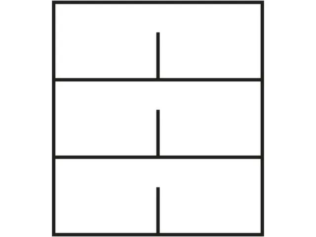 Hangmappenkast 1000x800x600mm 2 Frames Per Lade Antraciet 3 Laden
