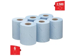 Poetsrol WypAll L10 1-laags 18,3cm163m 430vel blauw 6223 - 3