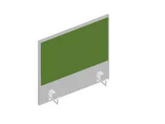 baliepaneel,v. bureau,aanbouw links,B 600mm,MP-lichtgrijs,BN7048-groen