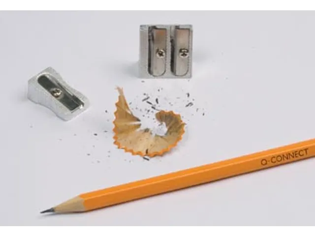 Potloodslijper Metaal 2 Gaats Gebogen Vorm