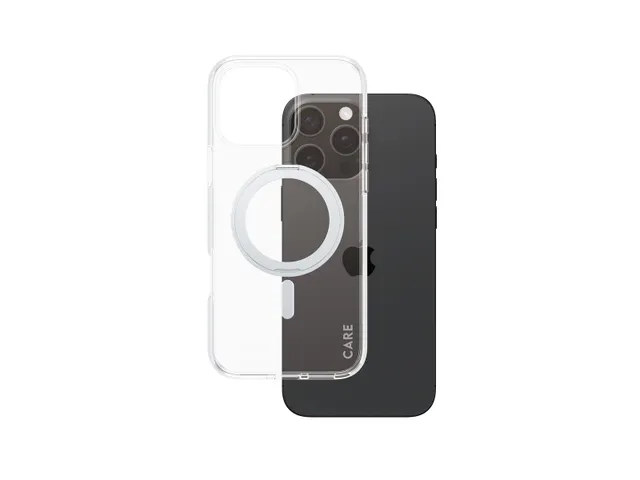 PanzerGlass CARE by Case Transparent w. Silver Kickstand & MagSa