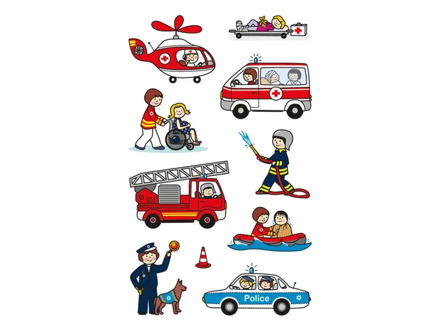 papieretiket Z-design Kids pakje a 3 vel brandweer/politie