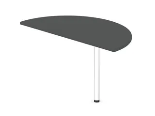 aanbouwtafel,i.h.v.,HxBxD 720-840x1200x600mm,halfrond,MS-donkergrijs - 2