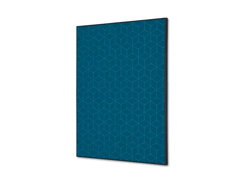 Wanddecoratie Textiel Set A2 Hexagon Blauw